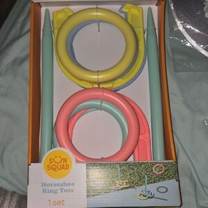 Sun Squad Horseshoe Ring Toss Game - Yellow, Pink, and Blue